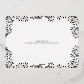 Joyeux Carte photo de feuillage de Noël (Verso)