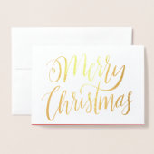 Joyeux carte photo de feuille de Noël (Devant avec enveloppe)