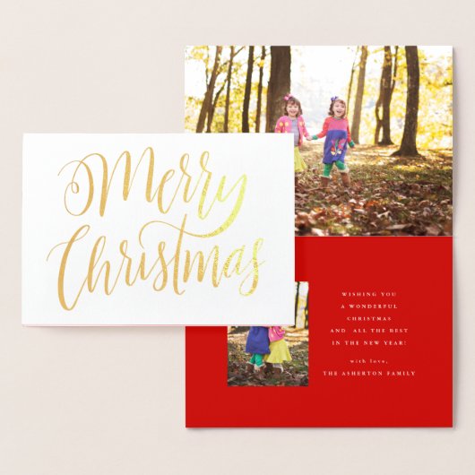 Joyeux carte photo de feuille de Noël (Affichage)