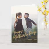 Joyeux Carte photo de la Fête des mères (Fleur jaune)