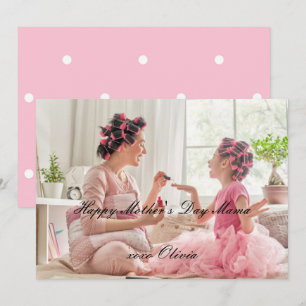 JOYEUX CARTE PHOTO DE LA JOURNÉE DE LA MÈRE POLKA 