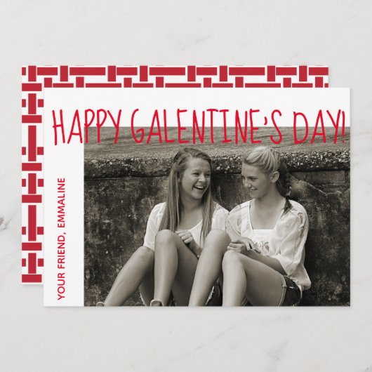 Joyeux Carte photo de la Saint-Galentin (Devant / Derrière)