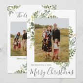 Joyeux Carte photo de Noël (Devant / Derrière)