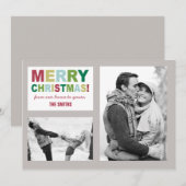Joyeux Carte photo de Noël (Devant / Derrière)