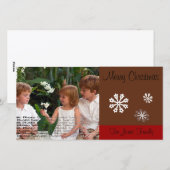 Joyeux Carte photo de Noël (Devant / Derrière)