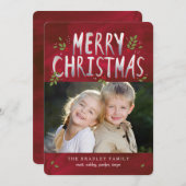 Joyeux Carte photo de Noël (Devant / Derrière)