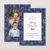 Joyeux carte photo de Noël (Devant / Derrière)