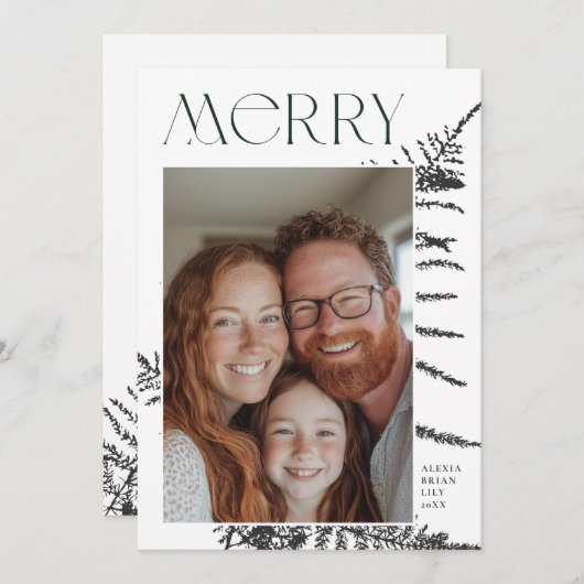 Joyeux Carte photo de Noël (Devant / Derrière)