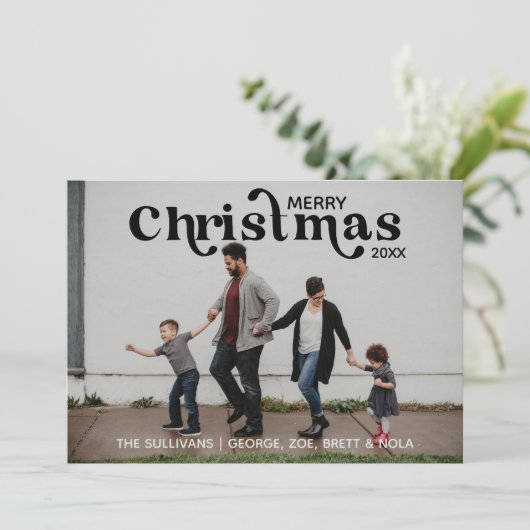 Joyeux Carte photo de Noël (Debout devant)