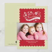 Joyeux Carte photo de Noël (Devant / Derrière)