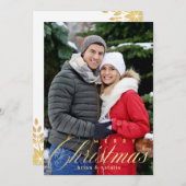 Joyeux Carte photo de Noël (Devant / Derrière)