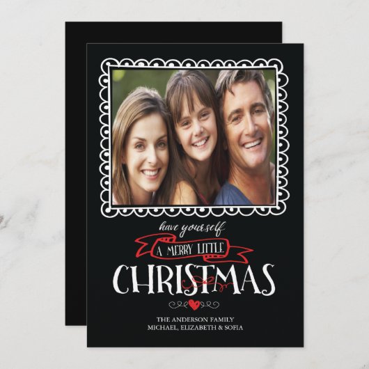 Joyeux Carte photo De Noël (Devant / Derrière)