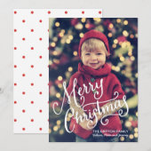 Joyeux Carte photo de Noël (Devant / Derrière)