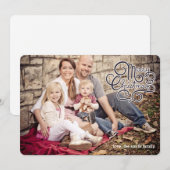 Joyeux Carte photo de Noël (Devant / Derrière)