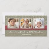 Joyeux Carte photo de Noël avec 3 photos (Devant)