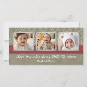Joyeux Carte photo de Noël avec 3 photos