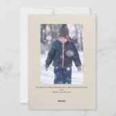 Joyeux Carte photo de Noël avec couronne de Noël (Dos)