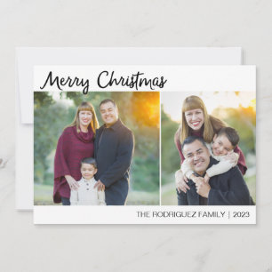 Joyeux Carte photo de Noël avec deux photos