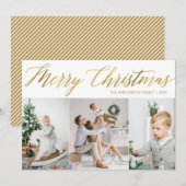 Joyeux Carte photo de Noël avec trois photos (Devant / Derrière)