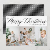 Joyeux Carte photo de Noël avec trois photos (Devant / Derrière)