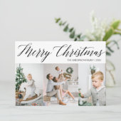 Joyeux Carte photo de Noël avec trois photos (Debout devant)