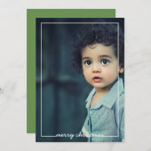 Joyeux carte photo de Noël, choix de couleurs (Devant / Derrière)