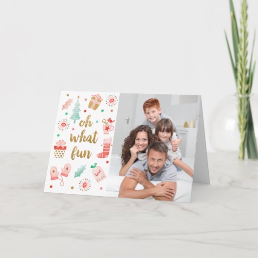 Joyeux Carte photo de Noël de la famille moderne (Devant)