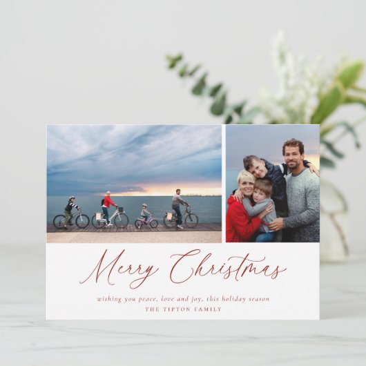 Joyeux Carte photo de Noël de Red Script (Debout devant)