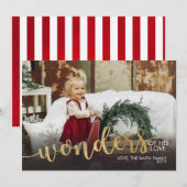 Joyeux Carte photo de Noël Foie d'or Noël ca (Devant / Derrière)