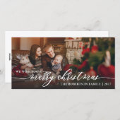 Joyeux Carte photo de Noël, Joyeuses fêtes (Devant / Derrière)