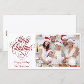 Joyeux Carte photo de Noël Modèle Insérer l'image (Devant / Derrière)