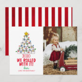 Joyeux Carte photo de Noël Nous avons roulé avec (Devant / Derrière)