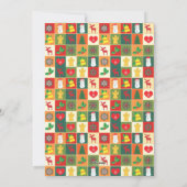 Joyeux carte photo de Noël vert et blanc (Dos)