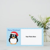 Joyeux Carte photo de pingouin de Noël (Debout devant)