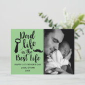 Joyeux Carte photo de première Fête des pères (Debout devant)
