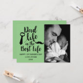 Joyeux Carte photo de première Fête des pères (Devant/Arrière en situation)