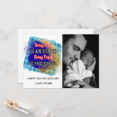 Joyeux Carte photo de première Fête des pères (Devant/Arrière en situation)