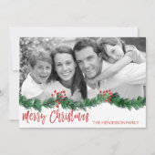 Joyeux Carte photo de script lettres main Noël (Devant)