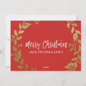 Joyeux Carte photo de script lettres main Noël (Dos)