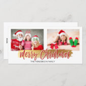 Joyeux Carte photo de script lettres main Noël (Devant / Derrière)