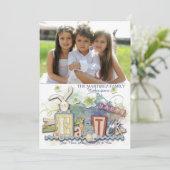 Joyeux Carte photo de style artisanat de Pâques (Debout devant)