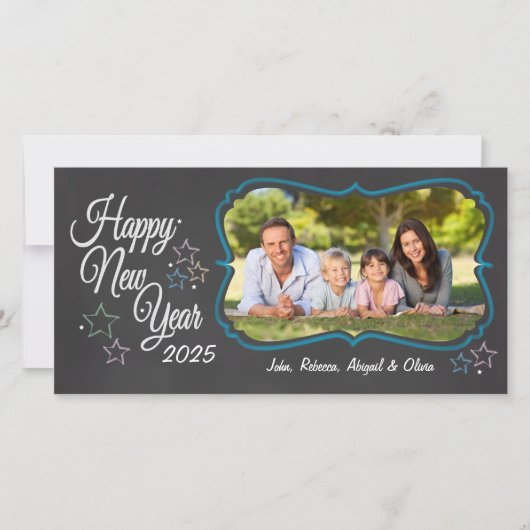 Joyeux Carte photo de style de tableau de bord du (Devant)