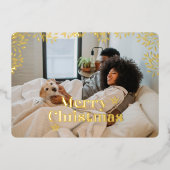 Joyeux Carte photo de typographie de Noël (Recto)