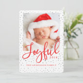 Joyeux | Carte photo de vacances (Debout devant)