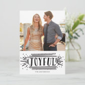 Joyeux ! | Carte photo de vacances (Debout devant)