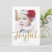 Joyeux | Carte photo de vacances (Debout devant)