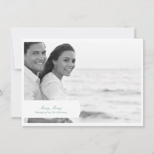 Joyeux Carte photo de vacances classique (Devant)