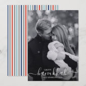 Joyeux Carte photo de vacances Hanoukka (Devant / Derrière)