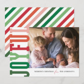 Joyeux Carte photo de vacances moderne coloré (Devant / Derrière)