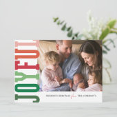 Joyeux Carte photo de vacances moderne coloré (Debout devant)